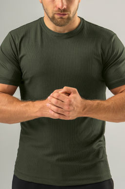 Мужская спортивная футболка в рубчик Happyfox