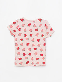 Bisiklet Yaka Desenli F?rf?r Detayl? K?z Bebek Ti??rt - Waikiki фото 2