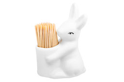 Вазочка п/зубочистки 6,5*4,5*10 см Кролик-Зайчик + зубочистки