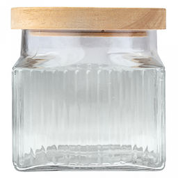 Банка стеклянная прижимная крышка Эстет 900мл, 11х11см h11см, деревянная крышка с уплотнителем, д/горла - 9,5см, основание - 10,3х10,3см, цветная коробка (Китай) - Домашняя мода фото 2