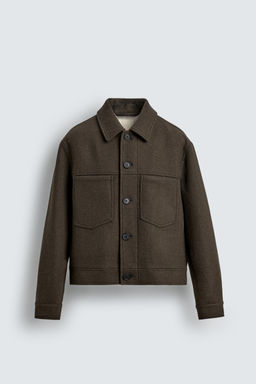 LIMITED EDITION WOOL BLEND CROPPED JACKET - Zara фото 7