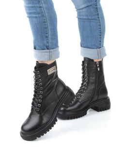 01-GZ6253-G71-N11 BLACK Ботинки демисезонные женские (натуральная кожа, байка) - Фабричный китай фото 2