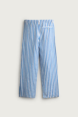 PANTAL?N RELAXED FIT 100% LINO / Marino / Blanco - Zara фото 8