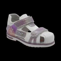 Сандалии В567-13 бело фиолетовые