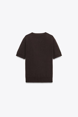 100% WOOL SHORT SLEEVE TOP - Zara фото 6