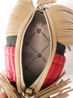 LACCOMA сумка ИГР2501-болонка-хаки-красный эко кожа  фото 4