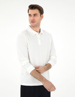 Ekru Slim Fit K_vr_lmaz Yaka Sweatshirt - Pierre cardin фото 3