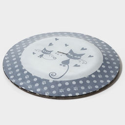 Тарелка Доляна Котики, d=23 см, стекло  фото 3