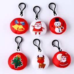 Цена за 12 шт. Брелок Новогодний, 6 см, цвет МИКС