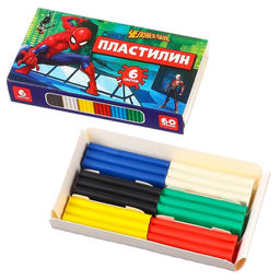 Пластилин 6 цветов 60 г Человек паук - Disney фото 2