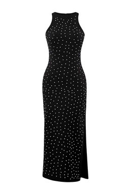 Siyah Vucuda Oturan Parlak Tasl? Dokuma S?k Abiye Elbise TPRSS24EL00128