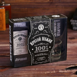 Подарочный набор Крутой мужик, рюмки и карты