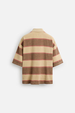 STRIPED WASHED POLO SHIRT - Zara фото 8