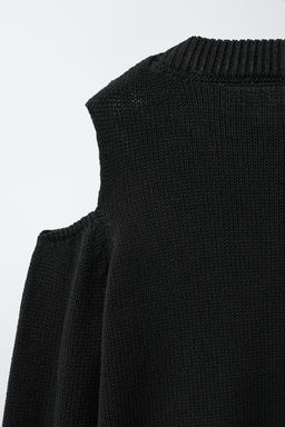 JERSEY PUNTO CUT OUT STRASS / Negro - Zara фото 4