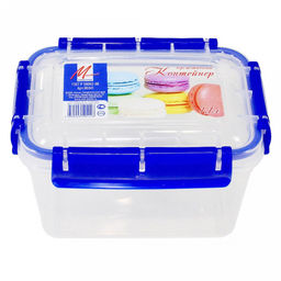 Контейнер для продуктов пластмассовый 1,1л, 12х16х10см, герметичный, силиконовый уплотнитель, 4 защелки (Россия) - Домашняя мода фото 2