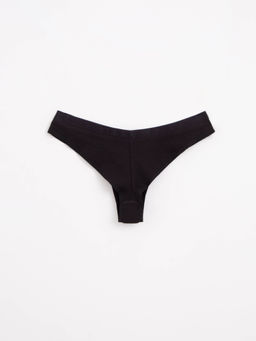 CONTE TIE DYE RIB LBR 2210 Трусы бразилиана с V-образной линией талии black - Conte elegant фото 4