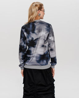 Свитшот с однотонными манжетами SWP194