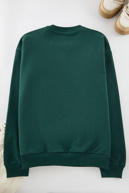 TRENDYOL MAN Siyah Oversize/Genis Kesim Uzun Kol Hayvan Nak?sl? Sweatshirt TMNAW24SW00169 - Trendyolmilla фото 9