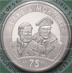 Монета 5 евро 2021 года Бельгия  75 лет комиксу Блейк и Мортимер (в блистере)