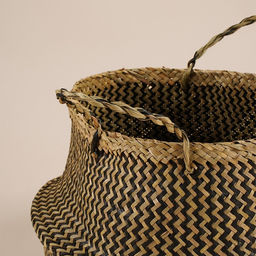 Корзина для белья плетеная круглая SL Home Сорренто, камыш, 3545 см - Sima-land home фото 3