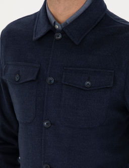 Lacivert Regular Fit G_mlek Ceket