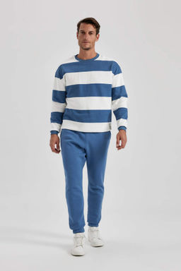 Relax Fit Kal?n Jogger Esofman Alt? Basic Duz Beli Bagc?kl? Lastikli Paca Cepli - Defacto фото 7