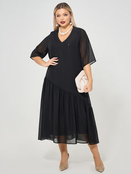 Платье 0361-1с чёрный кристалл