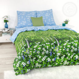 Постельное белье Белая березонька (поплин DE LUXE) 1,5 сп./Пододеяльник: 1 шт. - 215*145; Простыня: 1 шт. - 215*150; Наволочка: 2 шт. - 70*70; DE LUXE