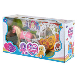 Игровой набор Abtoys Моя лошадка. Карета с розовой лошадкой фото 5