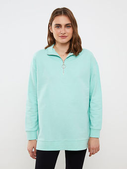 Dik Yaka D?z Uzun Kollu Kad?n Pijama ?st