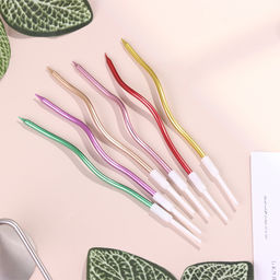 Набор свечей 6 шт. д/торта "Серпантин" коктейльные арт. 5541550