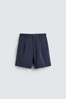 BERMUDA FLUIDA SOFT PLIEGUES / Marino