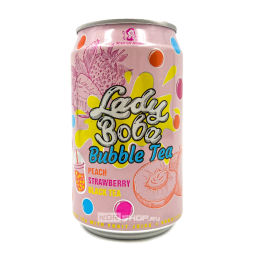 Напиток холодный чай Бабл Ти со вкусом персика и клубники Bubble Tea Lady Boba Madam Hong, Тайвань, 320 мл Акция