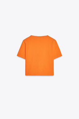 CROPPED STRETCH T-SHIRT - Zara фото 34