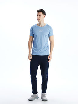 Bisiklet Yaka K?sa Kollu Bask?l? Erkek Ti??rt