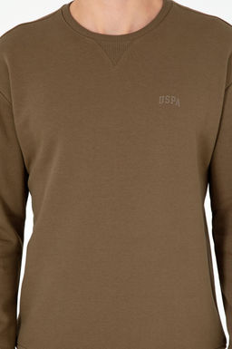 Мужской базовый свитшот цвета хаки - U.s. polo assn фото 6