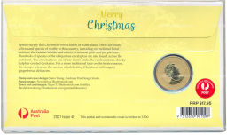 1 доллар 2021 года Австралия Счастливого Рождества (в конверте с маркой)