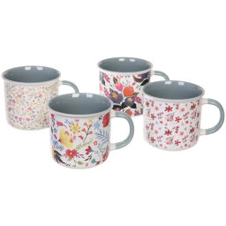 Цена за 2 шт. Кружка керамическая 400мл "Цветочный микс", микс рисунков