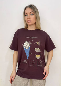 K12440 Футболка OVER SIZE (плотный хлопок) СЛИВОВЫЙ