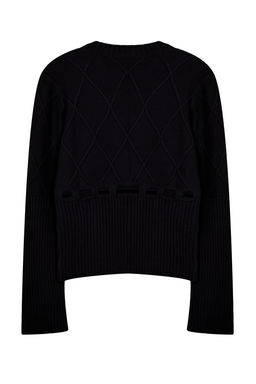 Siyah Kurdele/Fiyonk Detayl? Triko Kazak TWOAW25KZ00225 - Trendyolmilla фото 7