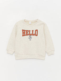 Bisiklet Yaka Uzun Kollu Bask?l? Erkek Bebek Sweatshirt ve E?ofman Alt 2li Tak?m - Waikiki фото 2