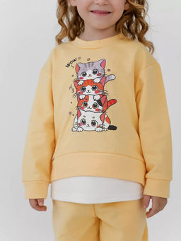 Костюм футер 2х нитка начёс 8803310103 8803310103 купить оптом по цене 775 ?| Фабрика детской одежды Юлла - Youlala фото 3