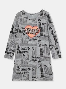 CRB wear/CSKG 63004-11-300 Платье для девочки, светло-серый меланж/Ex.Cherubino