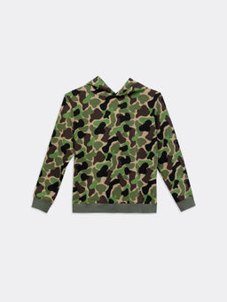 Свободное худи в камуфляжной расцветке для мальчиков - Mark formelle фото 4