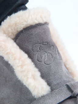 Ботинки 307.от11bl. серый замок замша/Мех