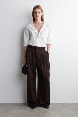 PANTAL?N WIDE LEG FLUIDO RELAXED FIT - H&m фото 3