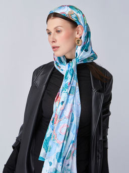 Большой, мягкий, тонкий и очень нежный двусторонний палантин с рисунком - Tantino фото 12