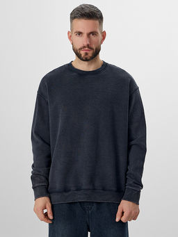 Свитшот мужской синий с обработкой эйсид