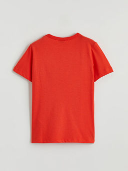 Bisiklet Yaka Bask?l? Erkek ?ocuk Ti??rt