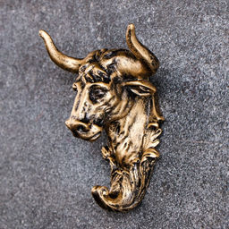 Крючок декоративный «Бык», декор настенный под бронзу, 7×10×12 см